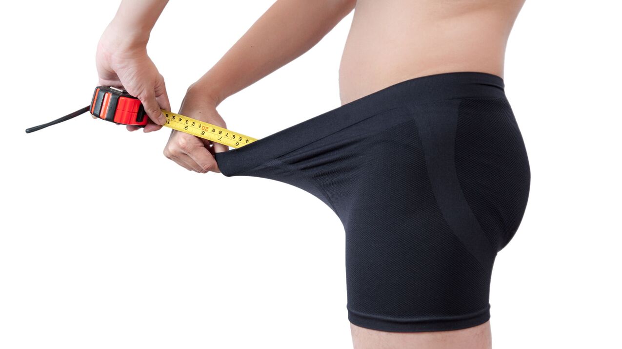 Penis measurement after enlargement surgery.