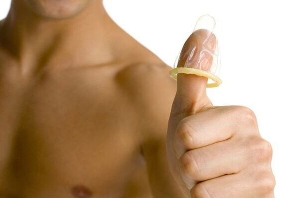 the condom on the finger symbolizes the enlargement of the adolescent's penis